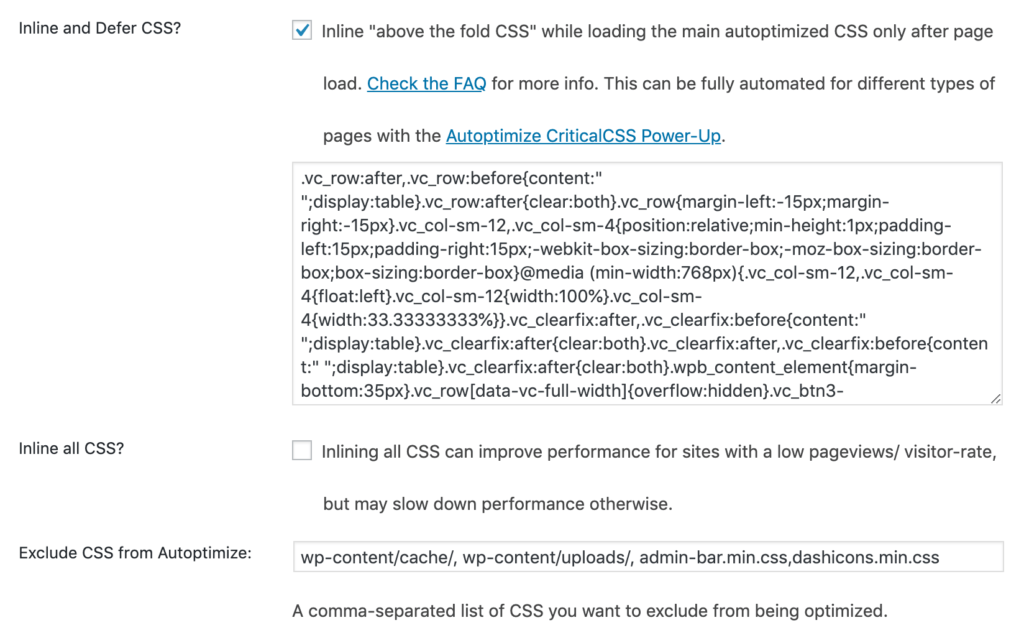 How To: Use Autoptimize to set Critical Path CSS